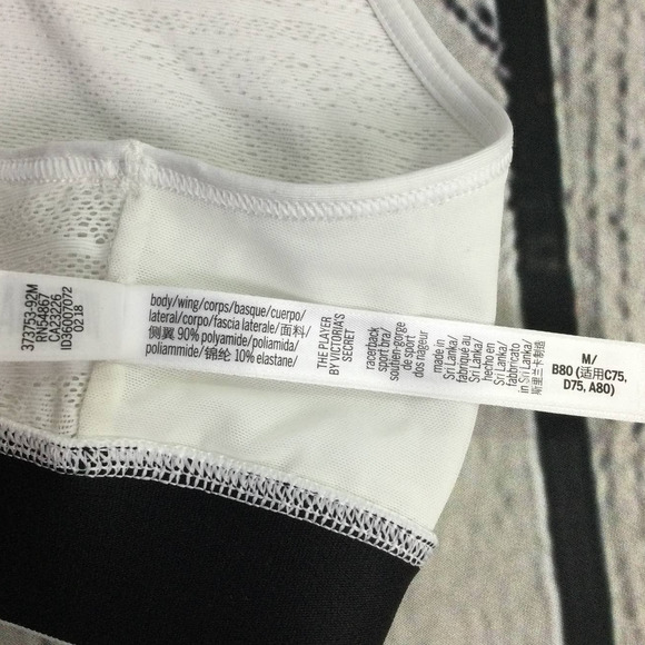 Victoria Sport The Player White Racer Back Polyamide Blend Sports Bra M - Picture 8 of 11